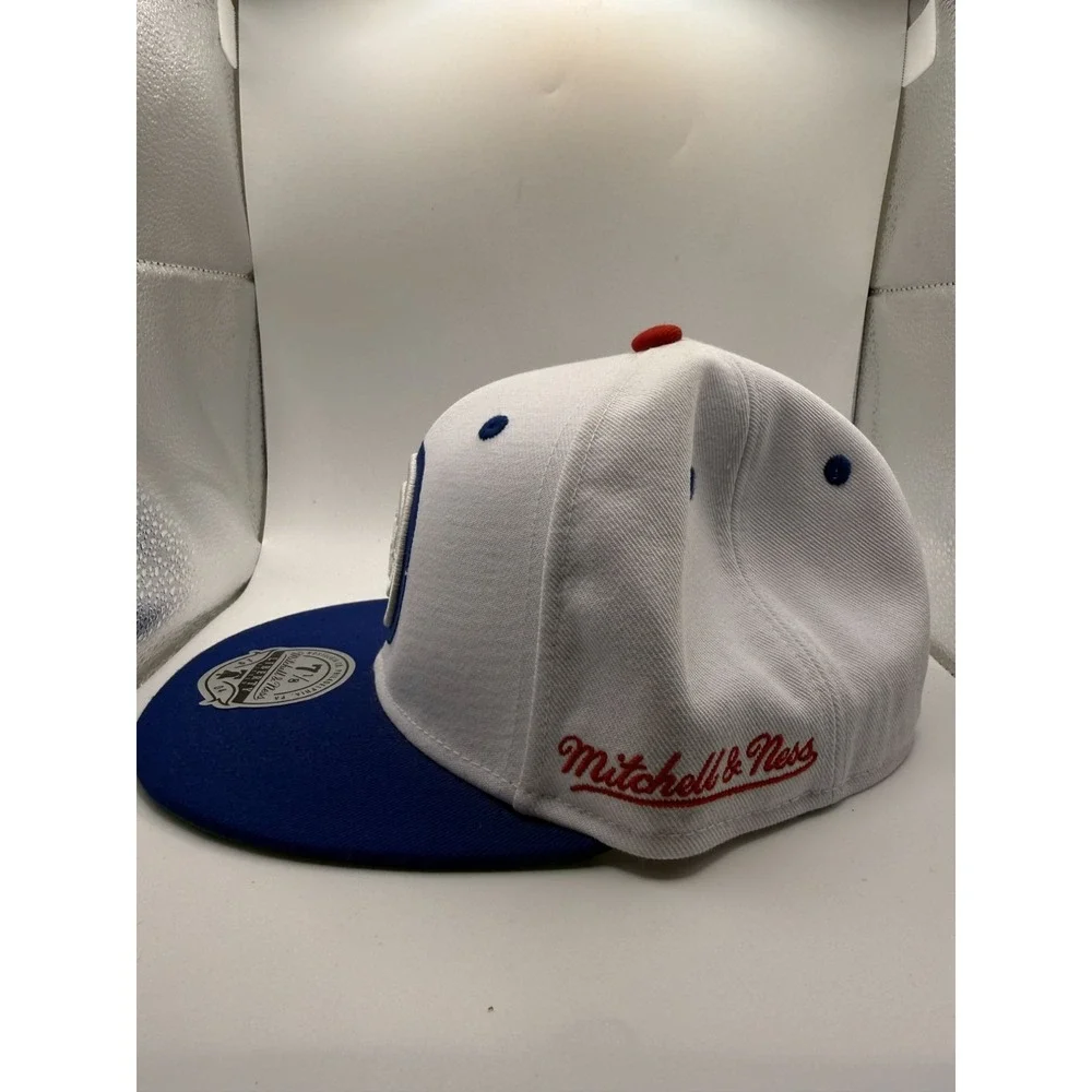 Mitchell &‎ Ness Detroit Pistons Snapback Hat 7 1/8 White/Royal Blue NBA HWC